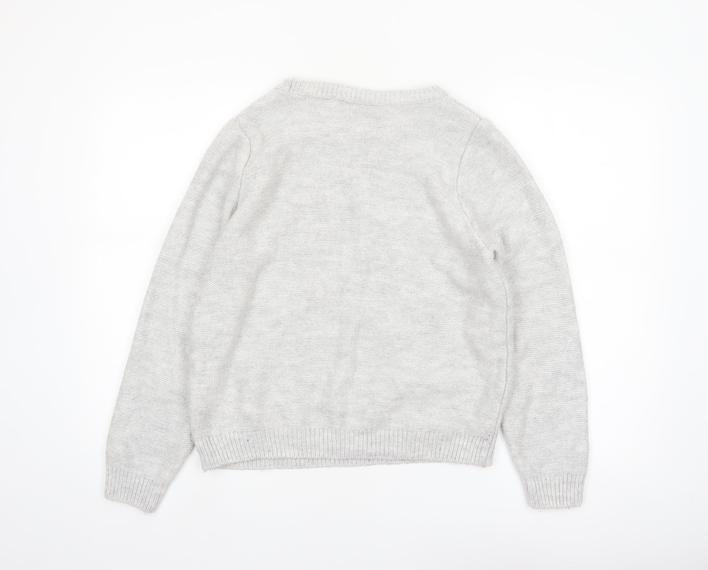 LCW Casual Women's Grey Cable Knit Crew Neck Jumper XXL