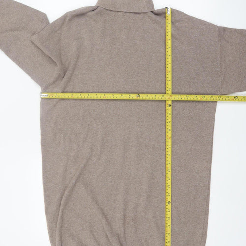 F&F Women Beige Roll Neck Long Sleeve Tunic Jumper M