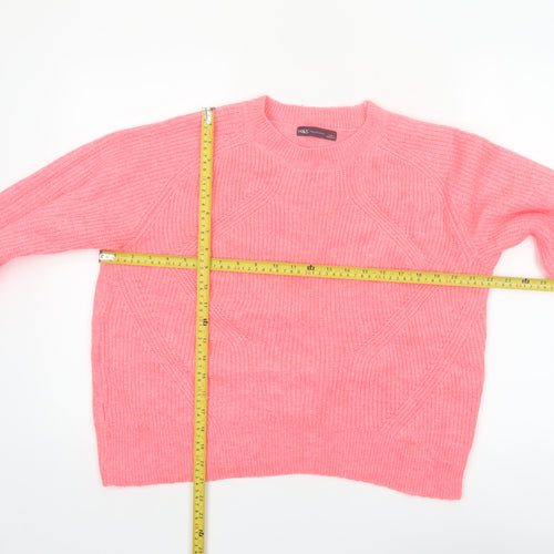 Marks and Spencer Women’s Pink Knit Crew Neck Pullover Jumper L