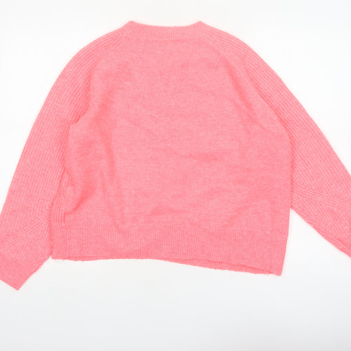 Marks and Spencer Women’s Pink Knit Crew Neck Pullover Jumper L