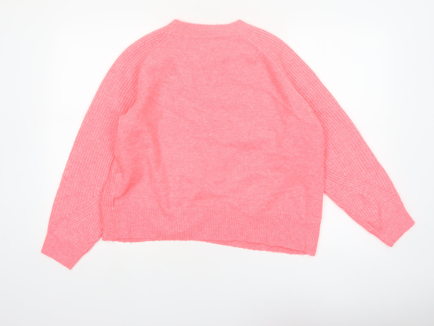 Marks and Spencer Women’s Pink Knit Crew Neck Pullover Jumper L