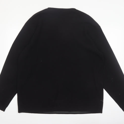 George Men’s Black 2XL V-Neck Knit Acrylic Jumper