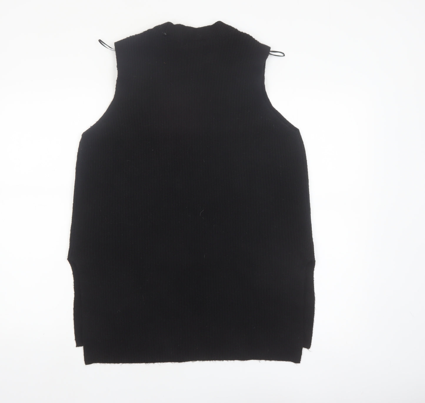 New Look Women Black Sleeveless Mock Neck Knit Vest M