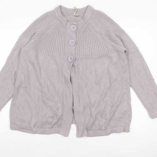 Anthology Women's Purple Long Sleeve Button Cardigan Size 12