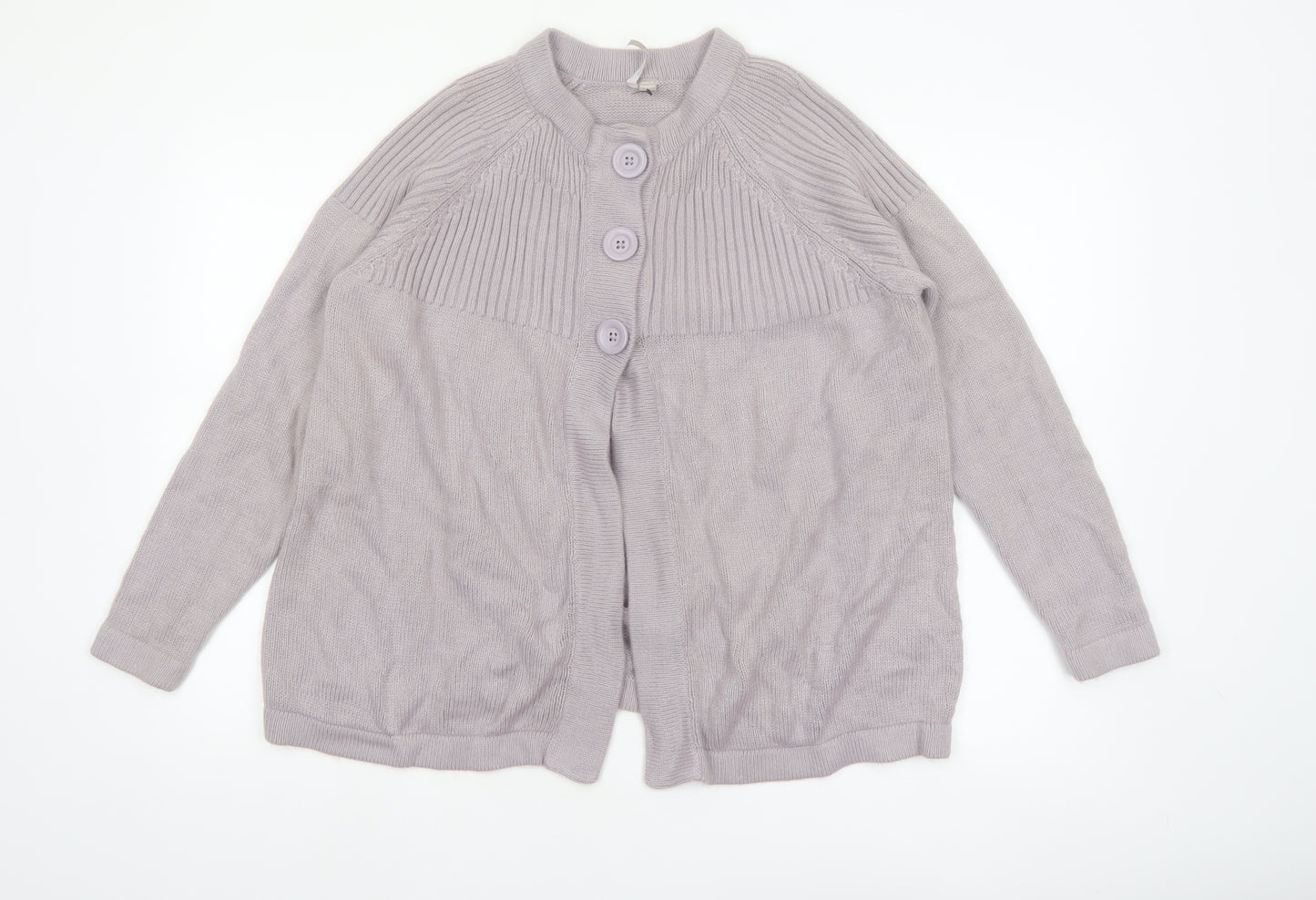 Anthology Women's Purple Long Sleeve Button Cardigan Size 12