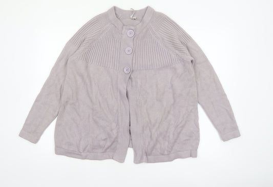 Anthology Women's Purple Long Sleeve Button Cardigan Size 12
