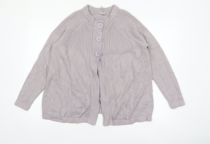 Anthology Women's Purple Long Sleeve Button Cardigan Size 12