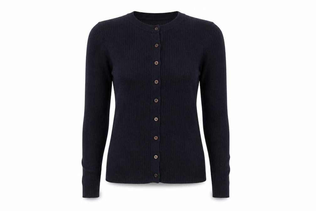 Gap Womens Navy Blue Medium Button-Up Cardigan Jumper