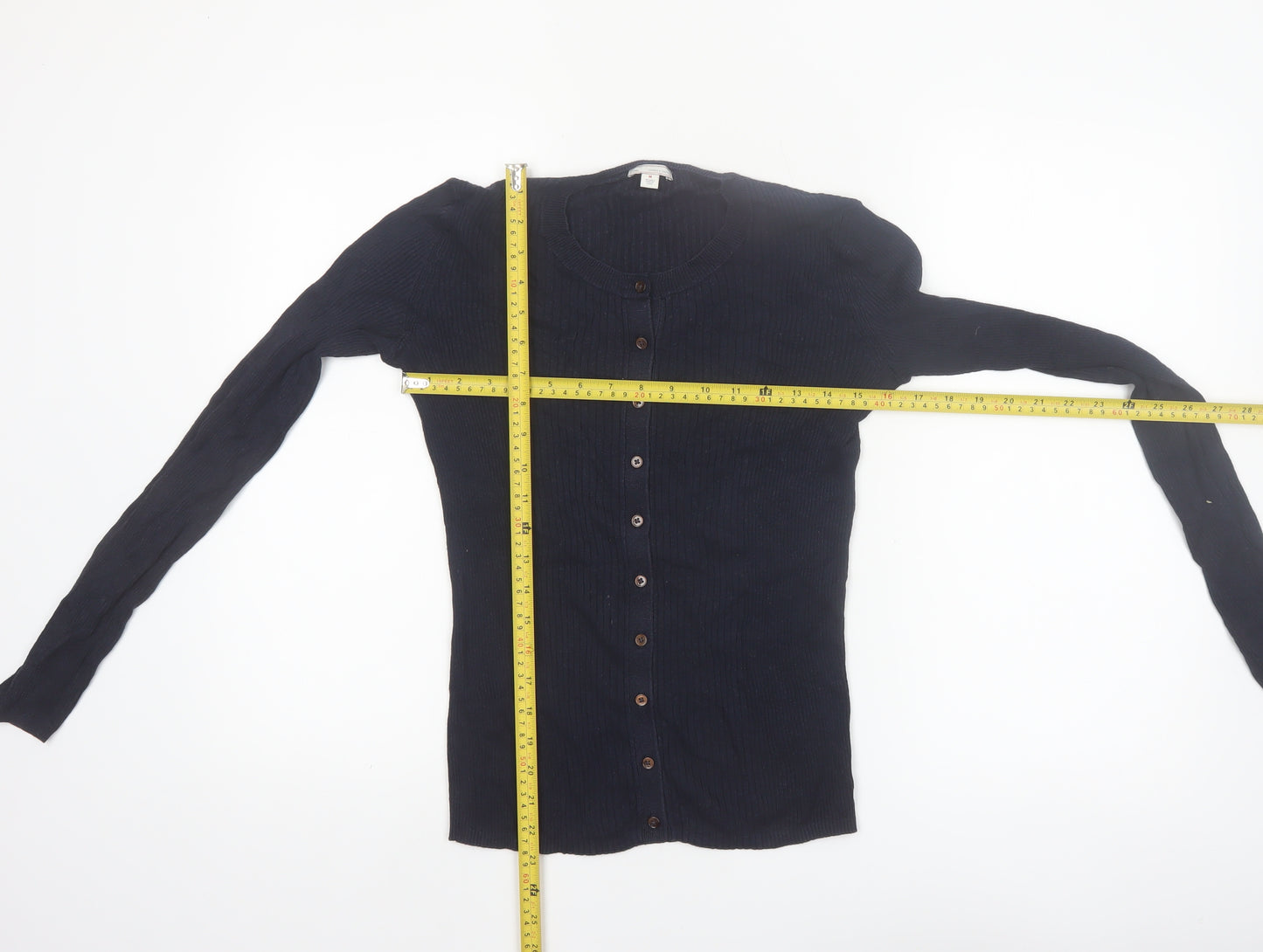 GAP Womens Navy Blue Medium Button-Up Cardigan Jumper