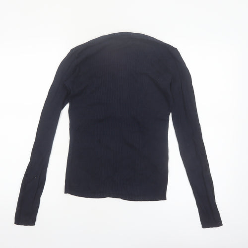 GAP Womens Navy Blue Medium Button-Up Cardigan Jumper