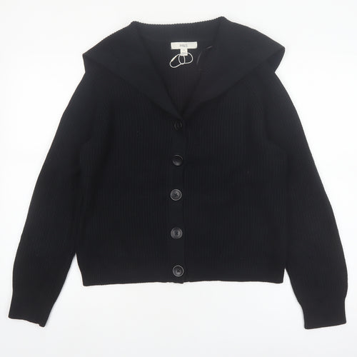 Marks and Spencer Women's Black Collared Knit Cardigan Size M