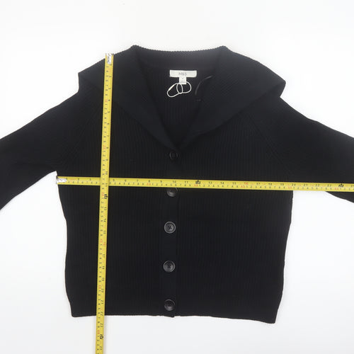 Marks and Spencer Women's Black Collared Knit Cardigan Size M
