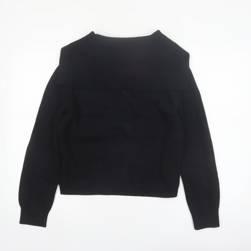 Marks and Spencer Women's Black Collared Knit Cardigan Size M