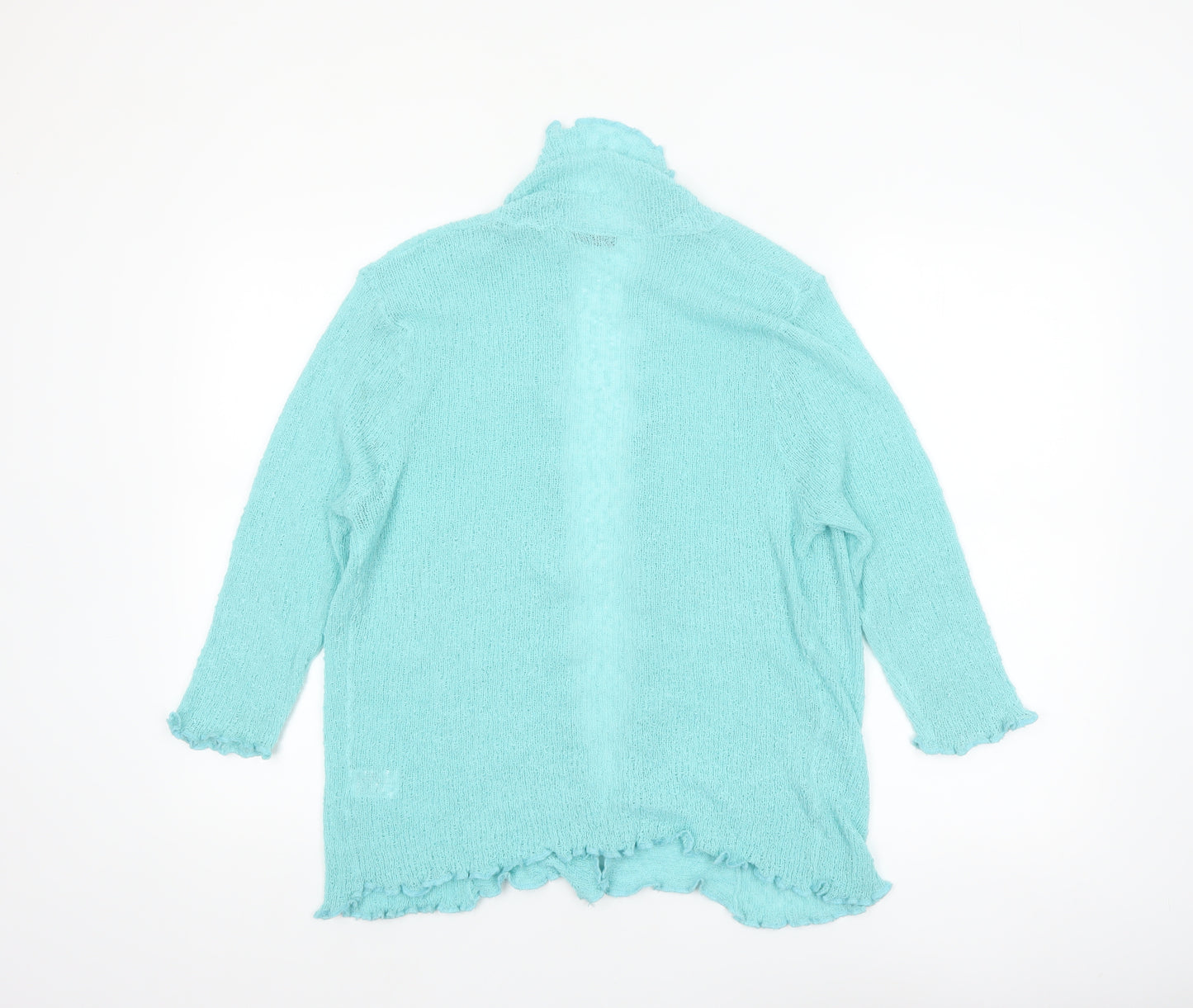 TIGI Women’s Blue Open Knit Long Sleeve Cardigan Size 14/16