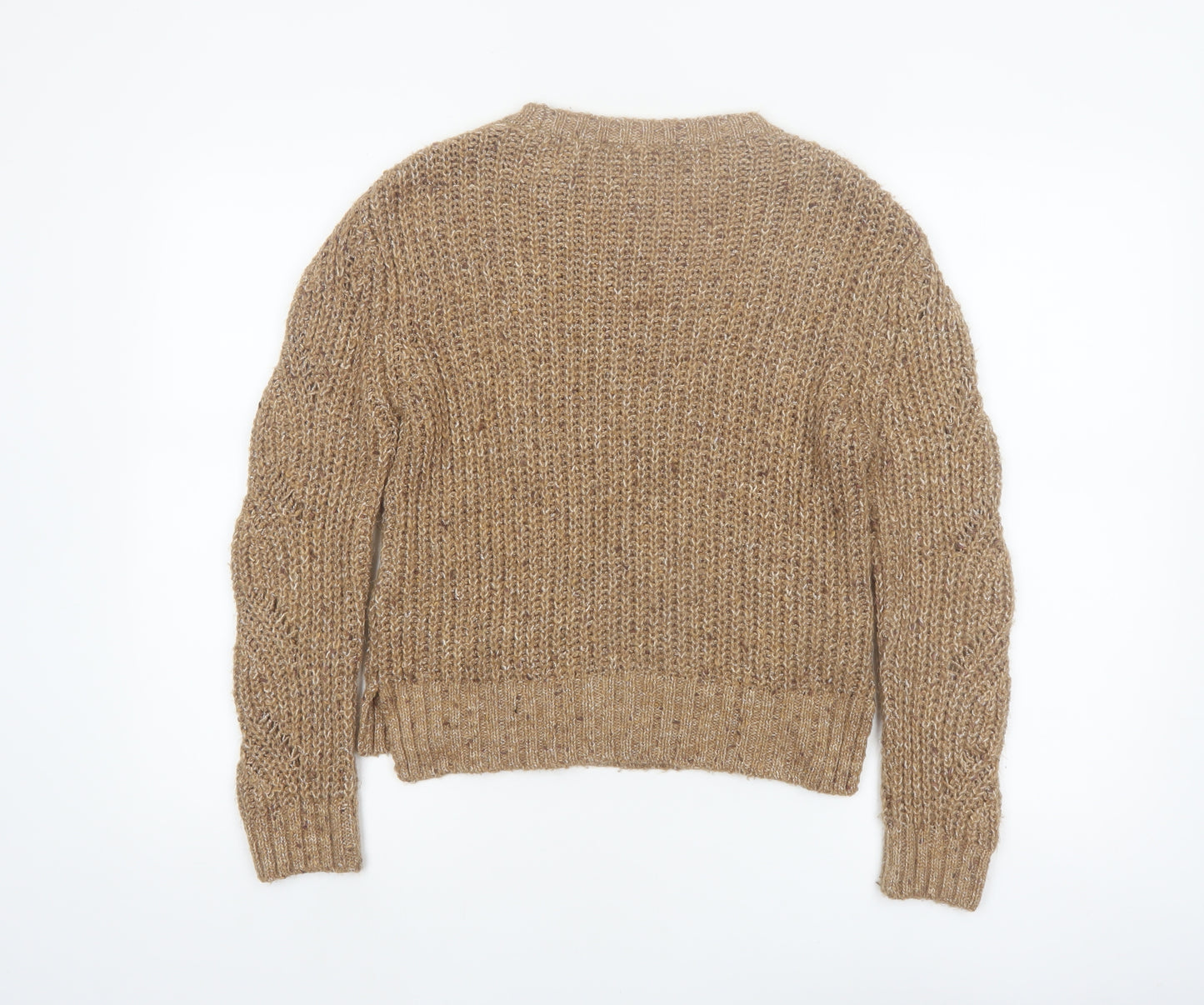 LCW Casual Women Beige Chunky-Knit Pullover Jumper XS