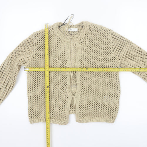 Marks and Spencer Women’s Beige Open Knit Cardigan Size S