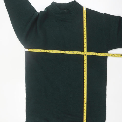 Monki Womens Green Mock Neck Knit Pullover Jumper XS