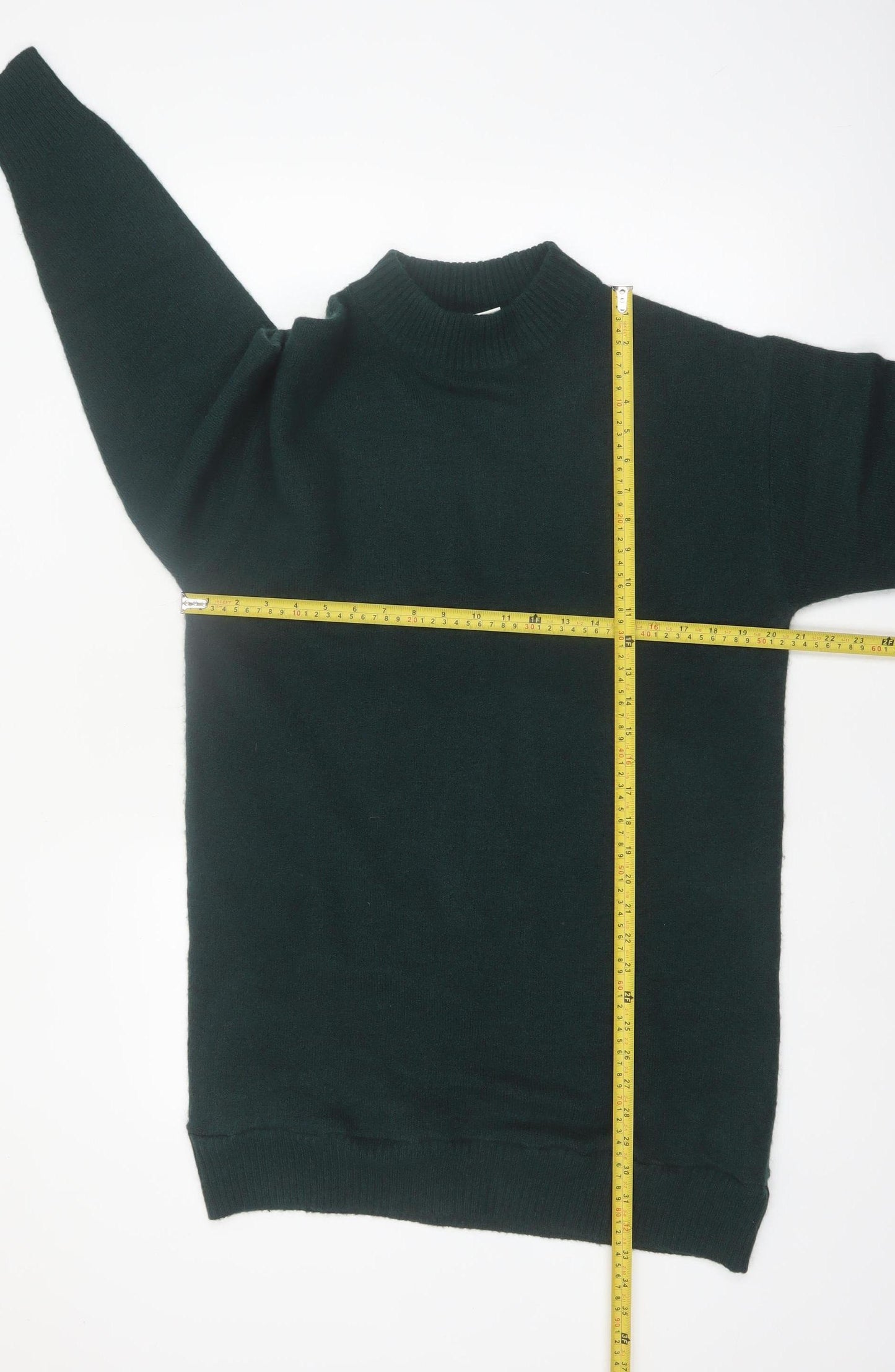 Monki Womens Green Mock Neck Knit Pullover Jumper XS