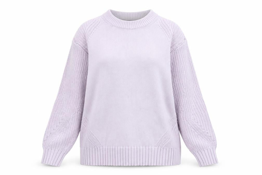 Marks and Spencer Women Lavender Cotton Knit Jumper L
