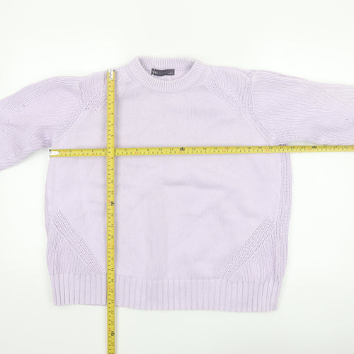 Marks and Spencer Women Lavender Cotton Knit Jumper L
