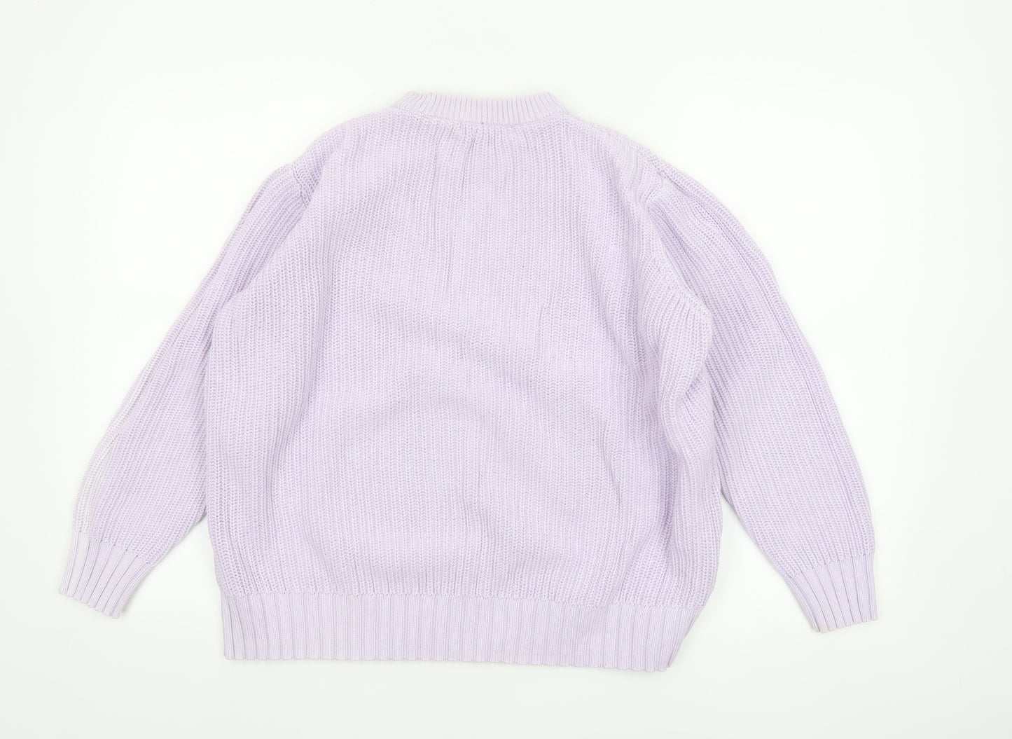 Marks and Spencer Women Lavender Cotton Knit Jumper L