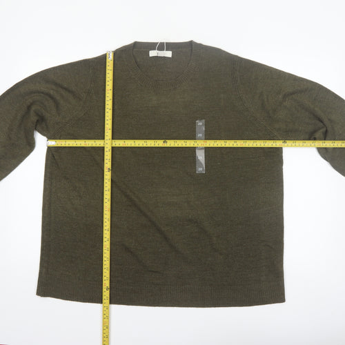 Marks and Spencer Women’s Green Wool Blend Crew Neck Jumper Size 20