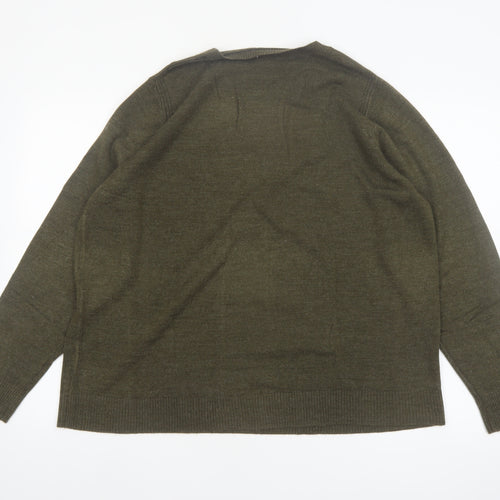 Marks and Spencer Women’s Green Wool Blend Crew Neck Jumper Size 20