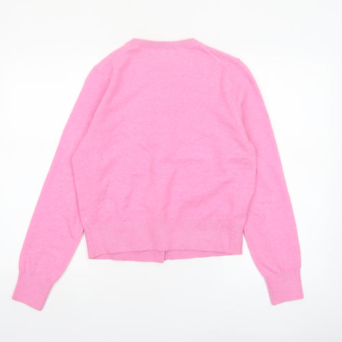 Marks and Spencer Women’s Pink Crew Neck Button Cardigan M