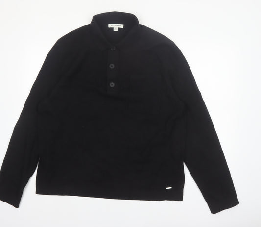Marks and Spencer Autograph Men’s 2XL Black Henley Jumper