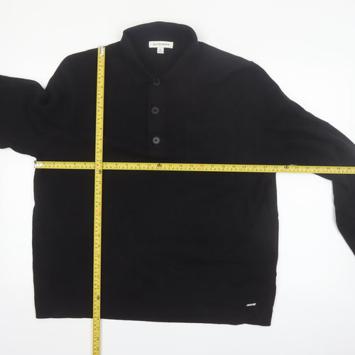 Marks and Spencer Autograph Men’s 2XL Black Henley Jumper