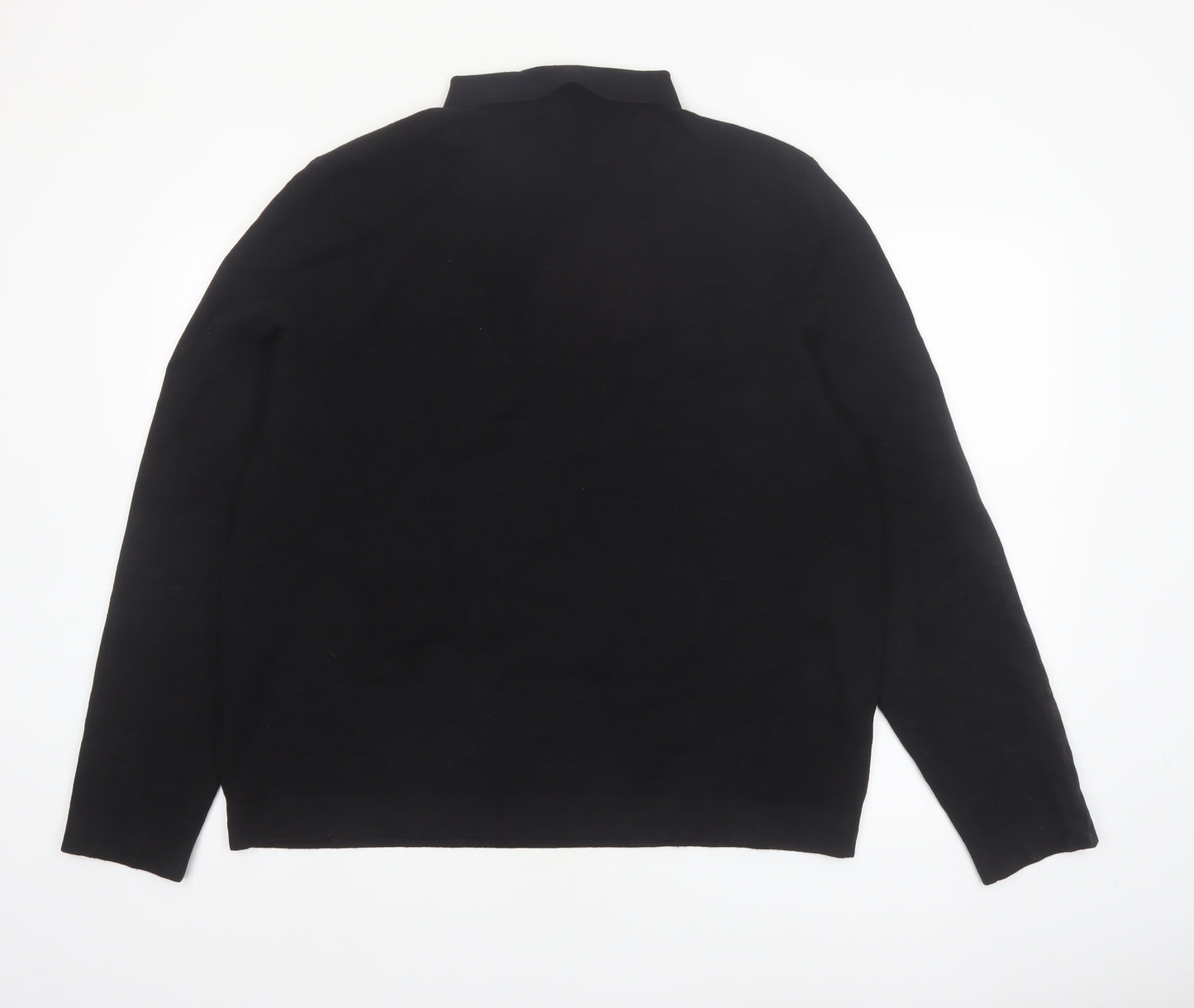 Marks and Spencer Autograph Men’s 2XL Black Henley Jumper