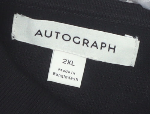 Marks and Spencer Autograph Men’s 2XL Black Henley Jumper