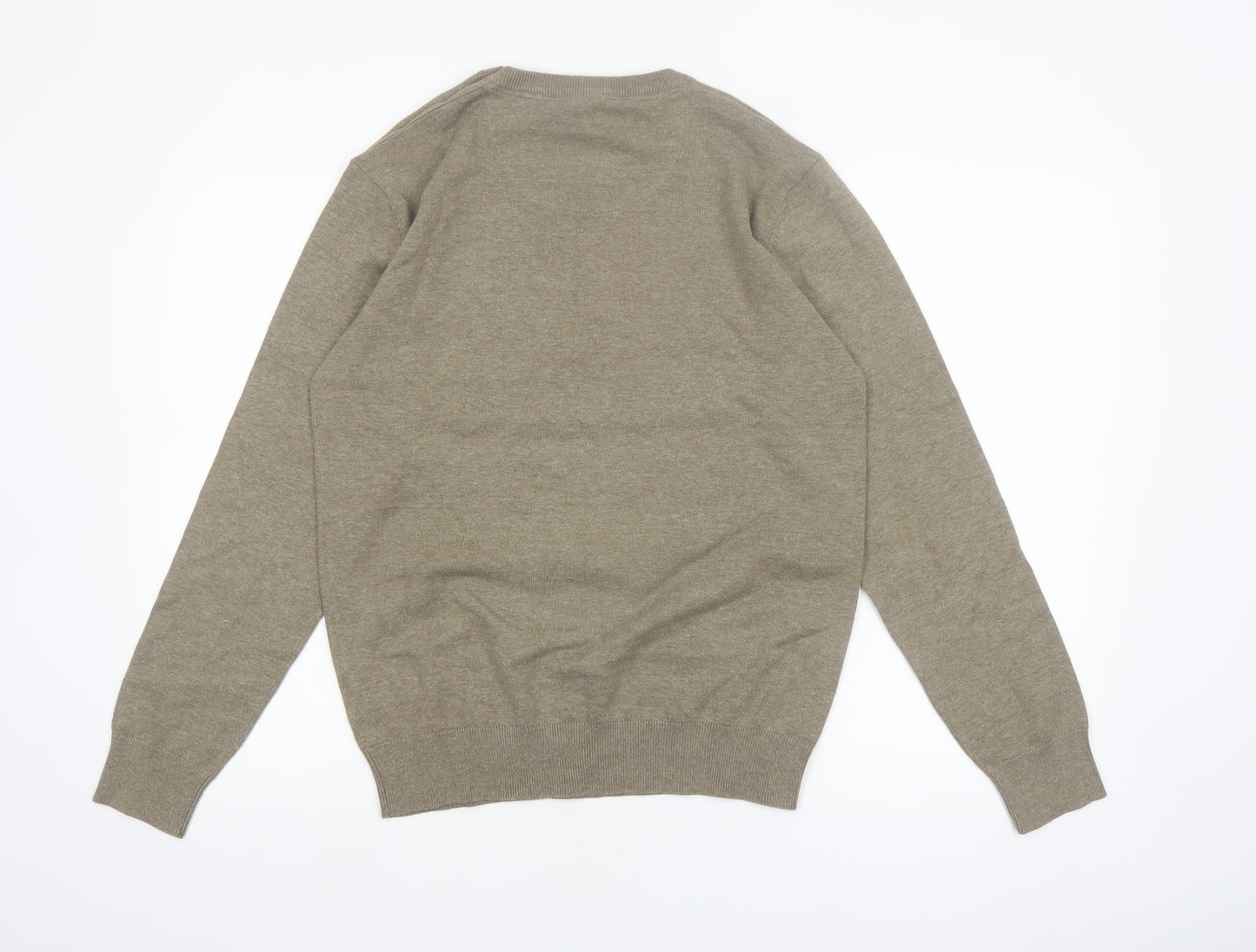 Bruce & Butler Men’s Brown Crew Neck Button Jumper Size L