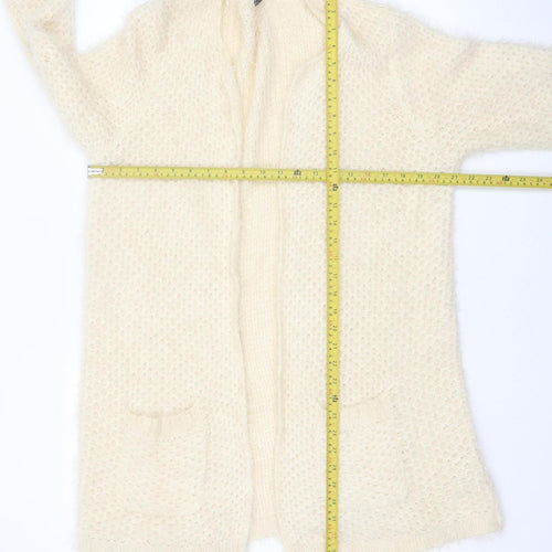 F&F Women’s Ivory Long Sleeve Chunky Knit Cardigan Size 14