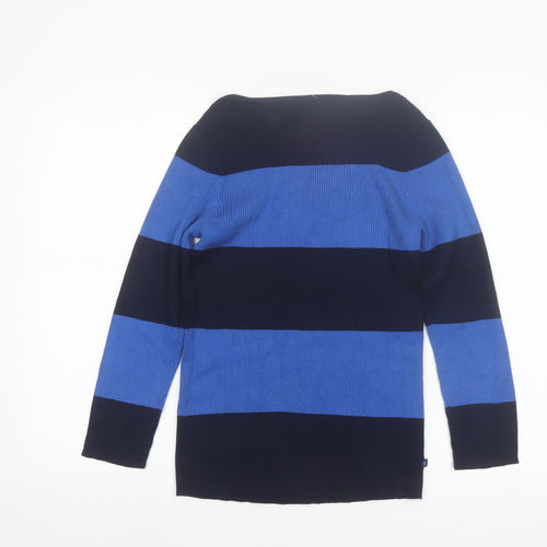 Lauren Ralph Lauren Women's Blue Striped Cotton Jumper Size S
