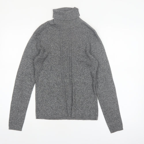 Liz Claiborne Sport Women’s Grey Roll Neck Cotton Jumper Small