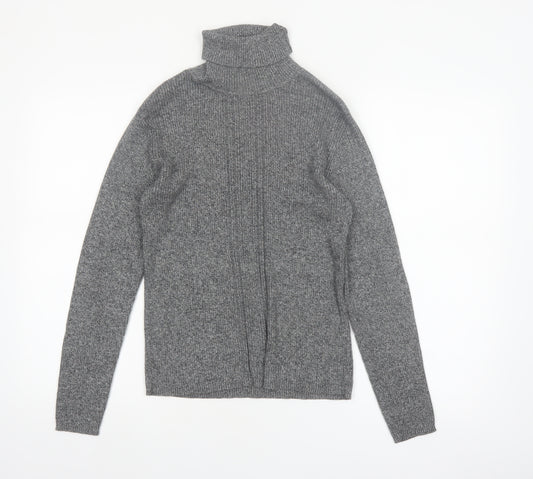 Liz Claiborne Sport Women’s Grey Roll Neck Cotton Jumper Small