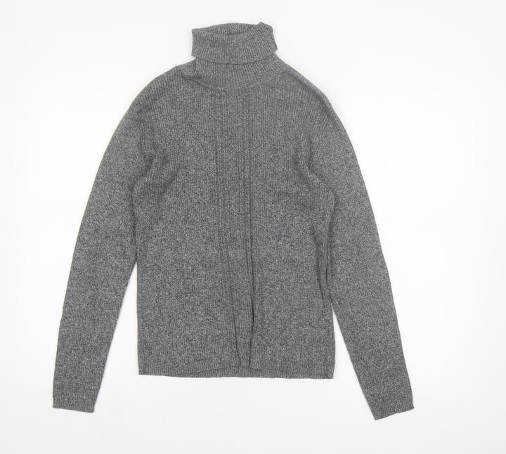 Liz Claiborne Sport Women’s Grey Roll Neck Cotton Jumper Small