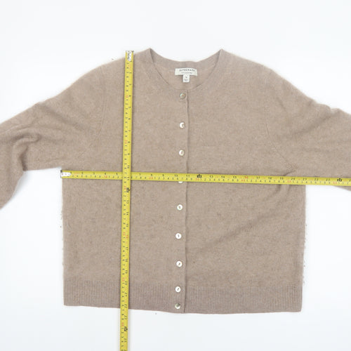 Marks and Spencer Women Beige Wool Cashmere Cardigan Size 14