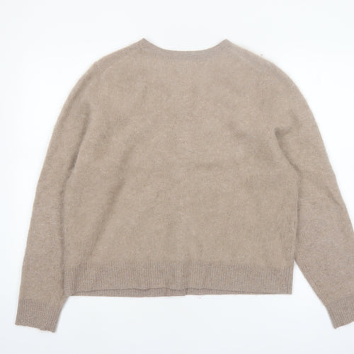 Marks and Spencer Women Beige Wool Cashmere Cardigan Size 14