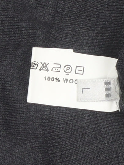 Nigel Hall Men’s Grey Wool Geometric Pullover Jumper Size L