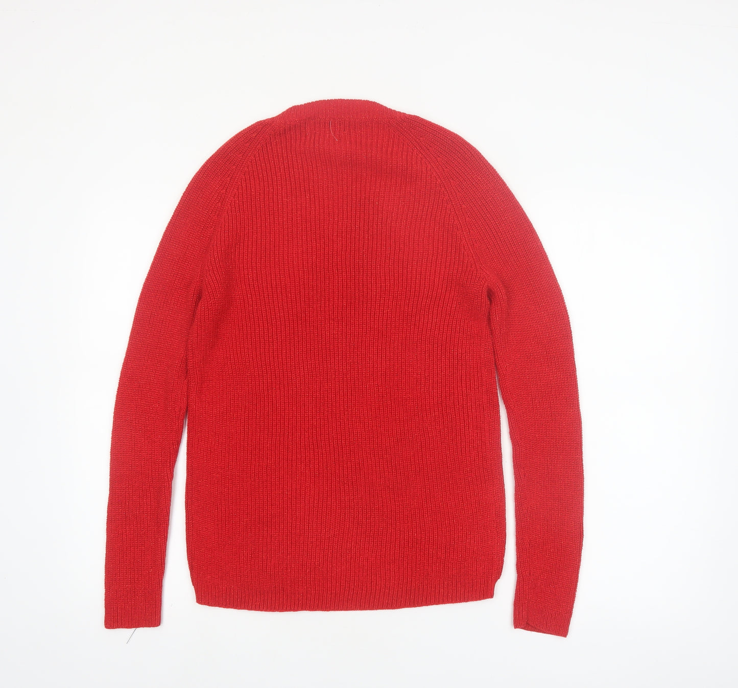 Liz Claiborne Women’s Red Cable-Knit Long Sleeve Pullover Jumper Size M
