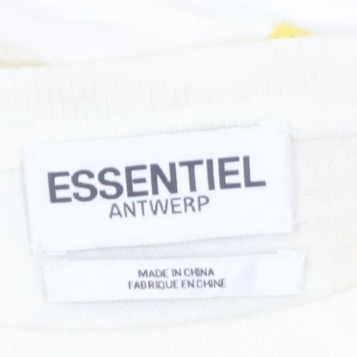 Essentiel Antwerp Women's Ivory Yellow Polka Dot Jumper M