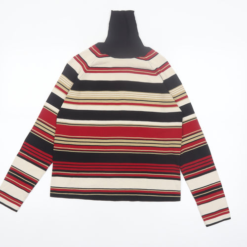 Jessica Women's Multicoloured Stripe Roll Neck Pullover Jumper Size S