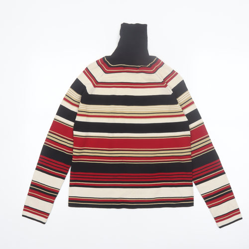 Jessica Women's Multicoloured Stripe Roll Neck Pullover Jumper Size S
