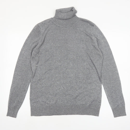 Josepha A. Womens Grey Roll Neck Knit Jumper Size L