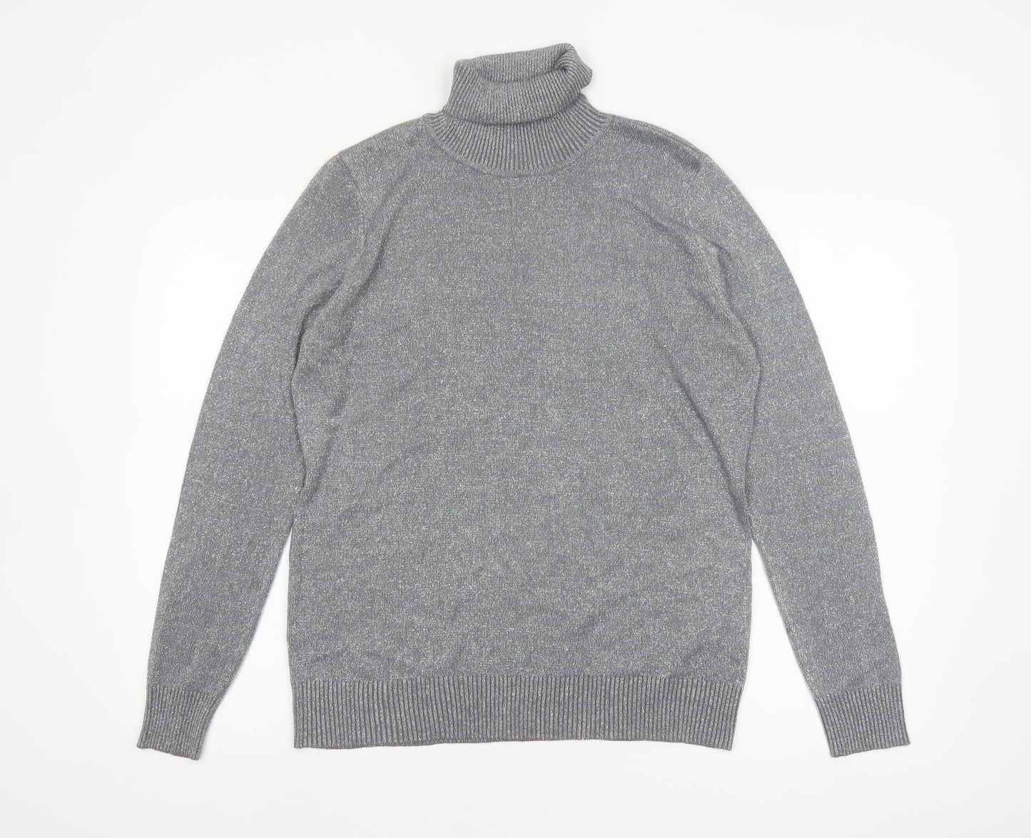 Josepha A. Womens Grey Roll Neck Knit Jumper Size L
