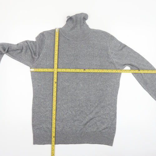 Josepha A. Womens Grey Roll Neck Knit Jumper Size L