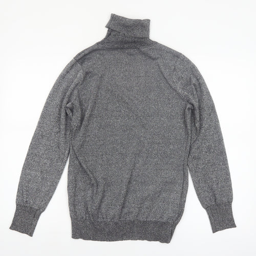 Carolyn Taylor Women's Grey Roll Neck Knit Jumper Size M