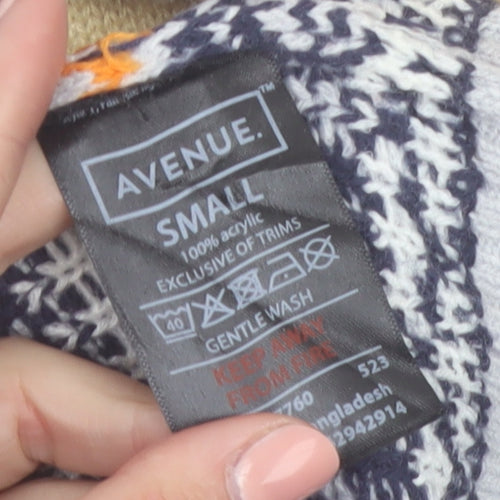 Avenue Men's Grey Fox & Robin Christmas Knit Jumper Small